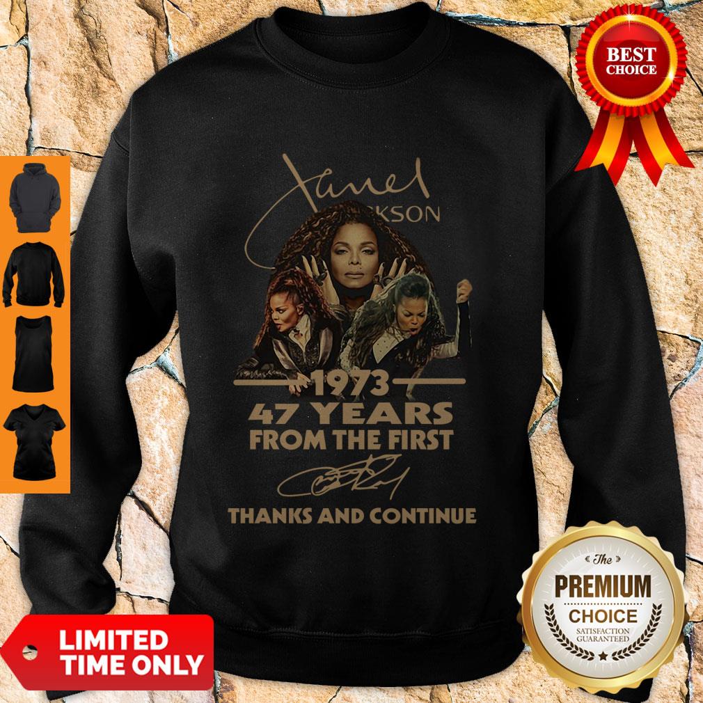 Cute Nice Janet Jackson 47 Years Of 1973-2020 Signatures Thank You For The Memories Sweatshirt