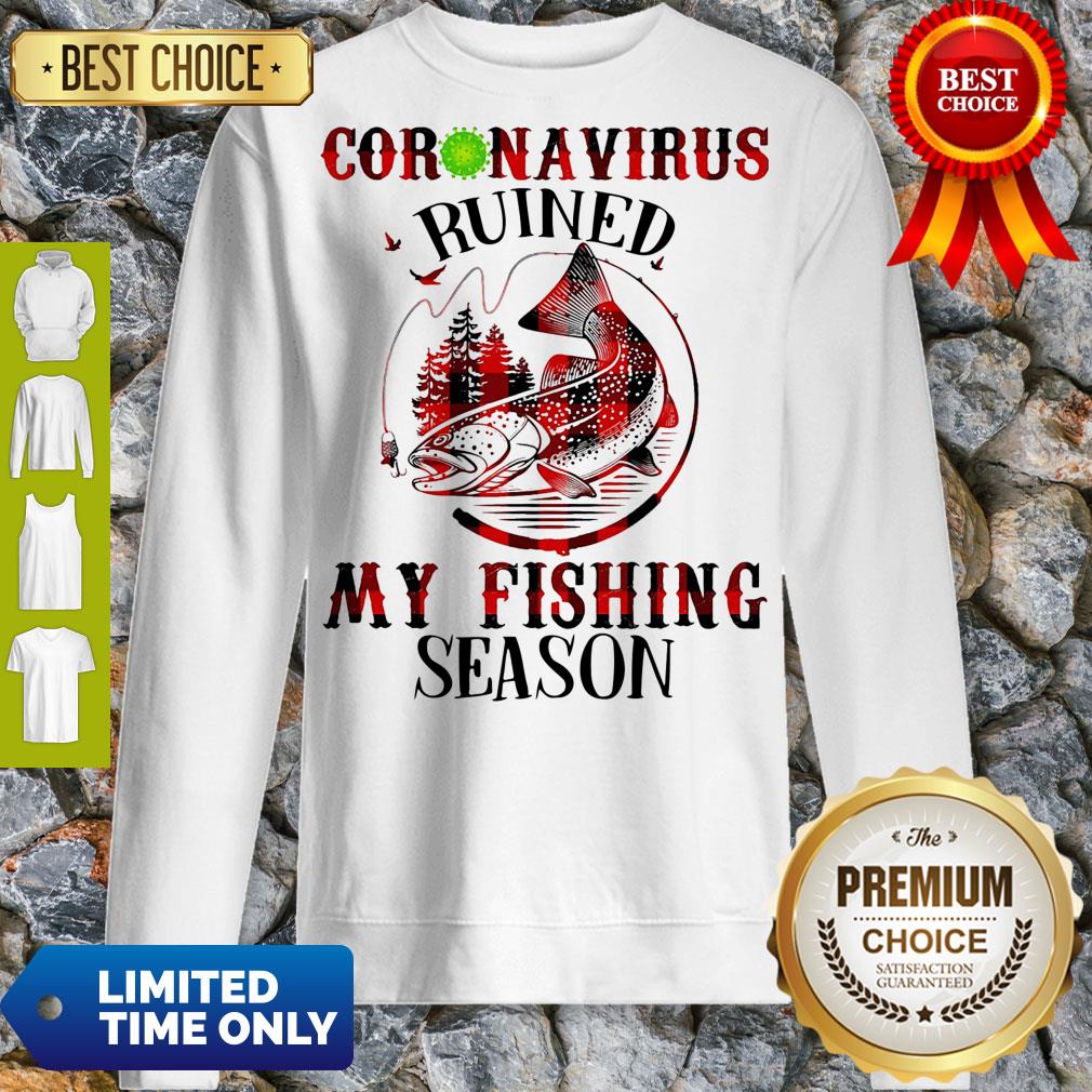 Official Coronavirus Ruined My Fishing Season Covid-19 Sweatshirt