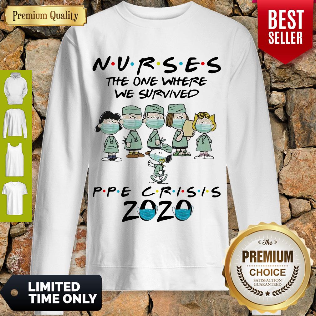 Top Peanuts Nurses The One Where We Survived Pipe Crisis 2020 Sweatshirt