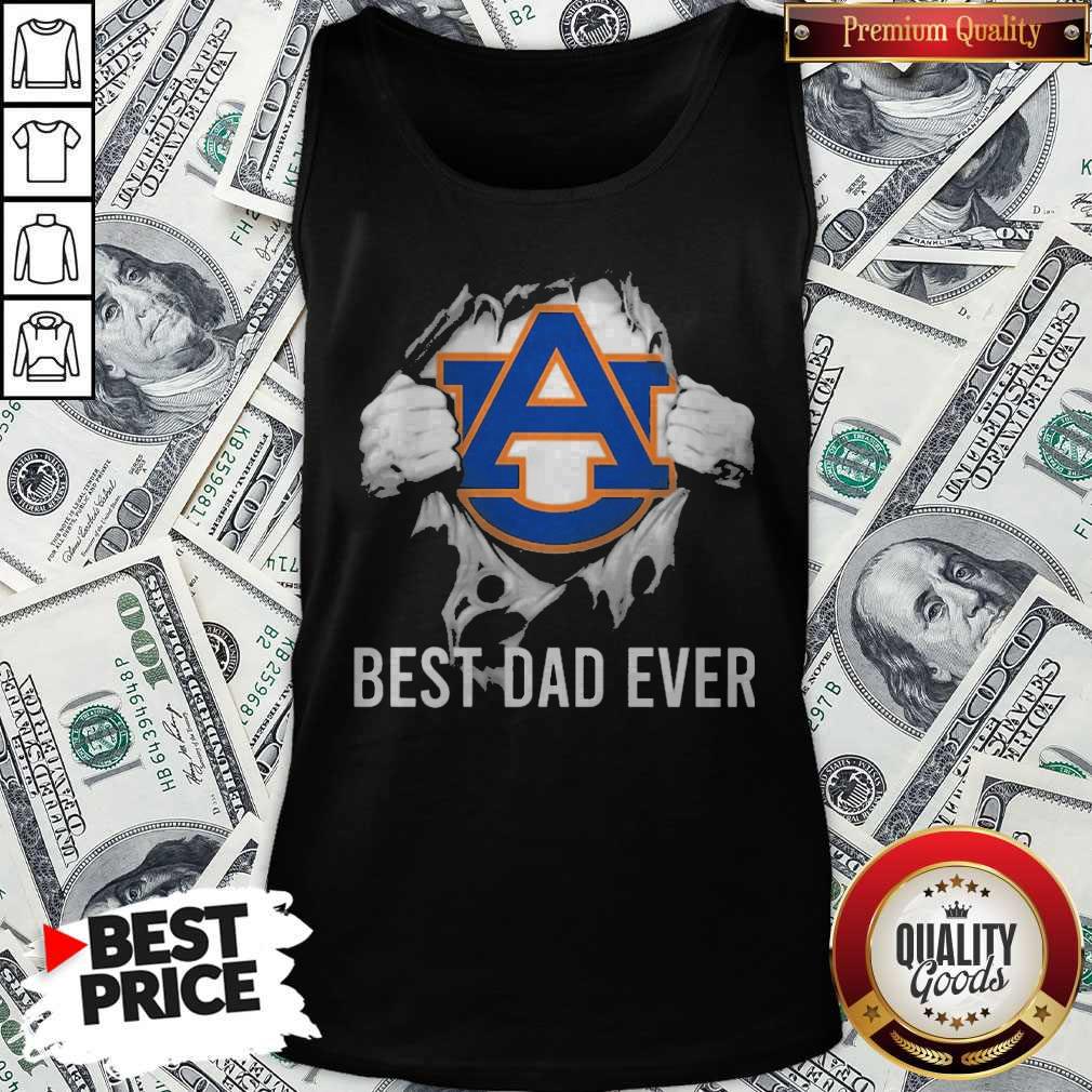 Nice Blood Inside Me Auburn Tigers Best Dad Ever Tank Top