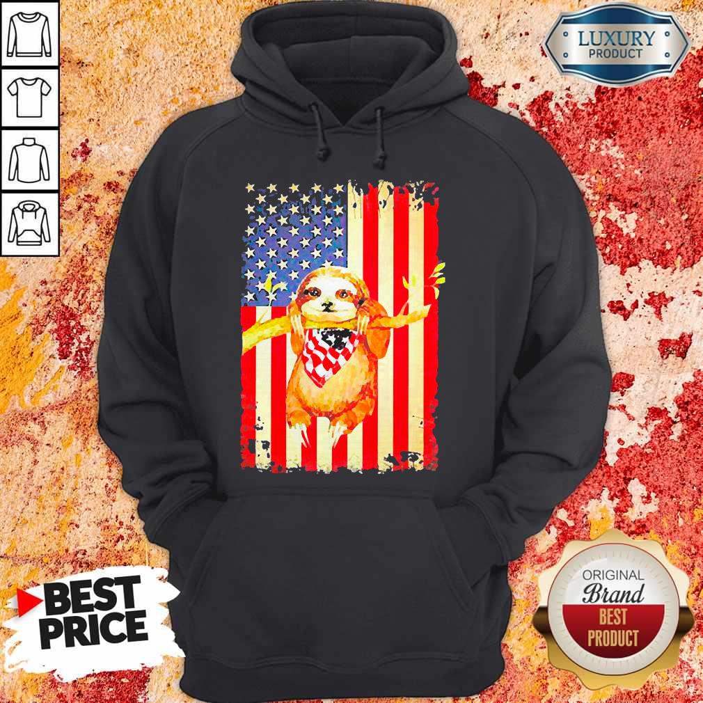 Premium Independence Day Sloth Hoodie