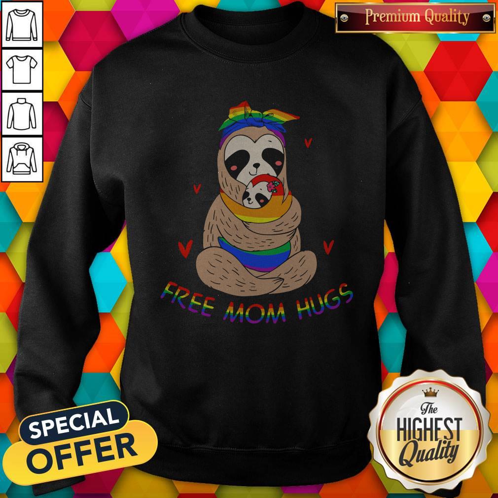 Premium LGBT Sloth Free Mom Hugs Sweatshirt
