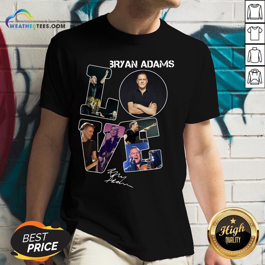  Do Love Bryan Adams Signature V-neck- Design By Weathertees.com