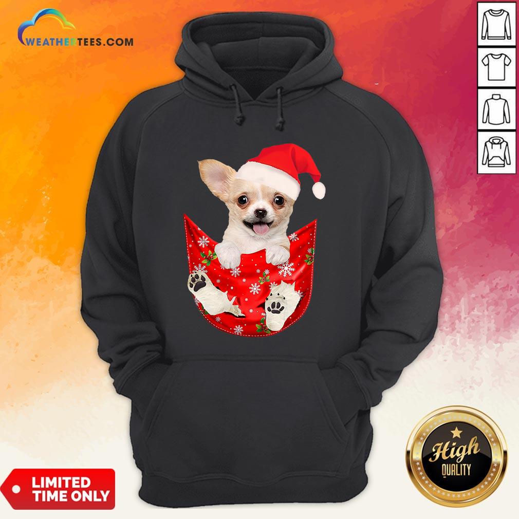 Hi Santa Chihuahua Dog Merry Christmas Hoodie- Design By Weathertees.com