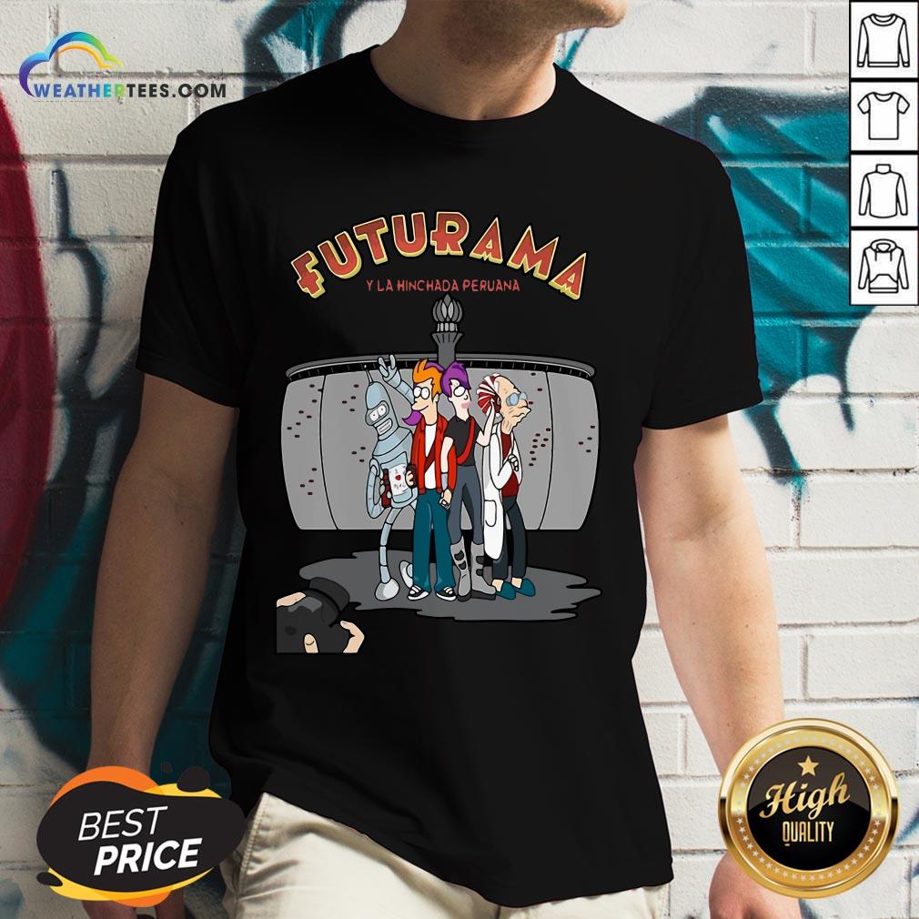 Ways Futurama Y La Hinchada Peruana V-neck - Design By Weathertees.com