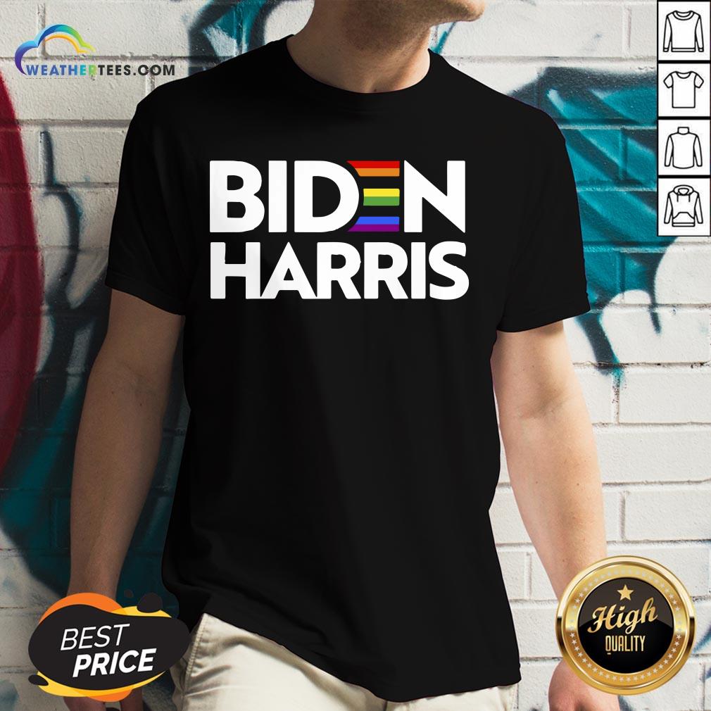Awesome Biden Harris Pride LGBT Unisex V-neck - Design By Weathertees.com