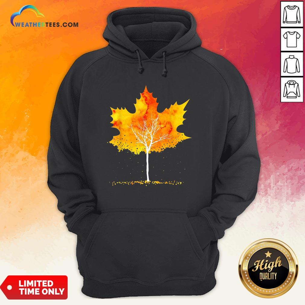 Best Maple Leaf Autumn Tree Orange Fall Leaves Season Hoodie - Design By Weathertees.com