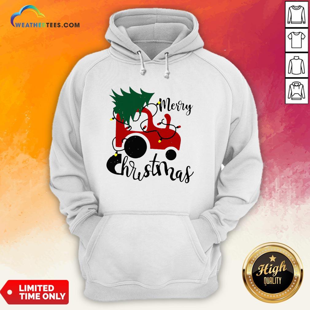 Hot Merry Christmas Tractor Sweat Hoodie - Design By Weathertees.com