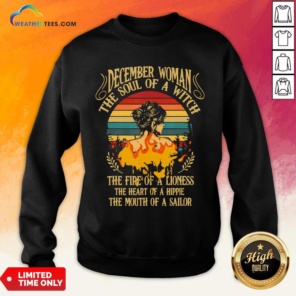 Thought December Woman The Soul Of A Witch Camper Camping Vintage Sweatshirt - Design By Weathertees.com