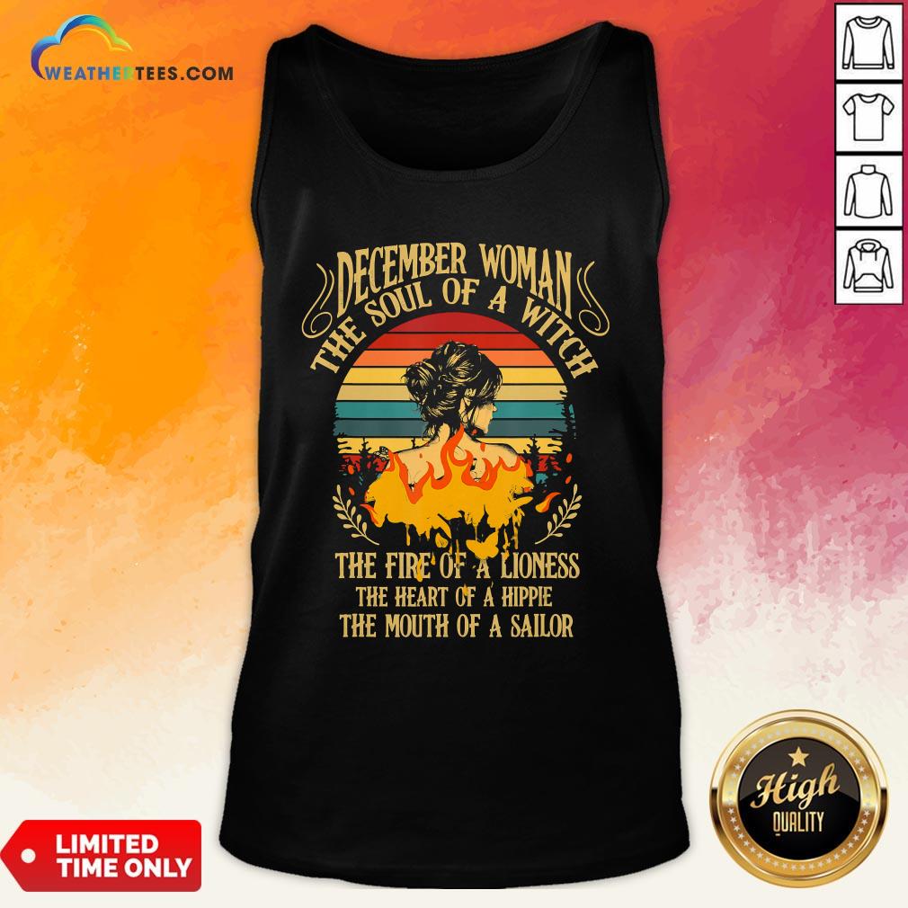 Thought December Woman The Soul Of A Witch Camper Camping Vintage Tank Top- Design By Weathertees.com