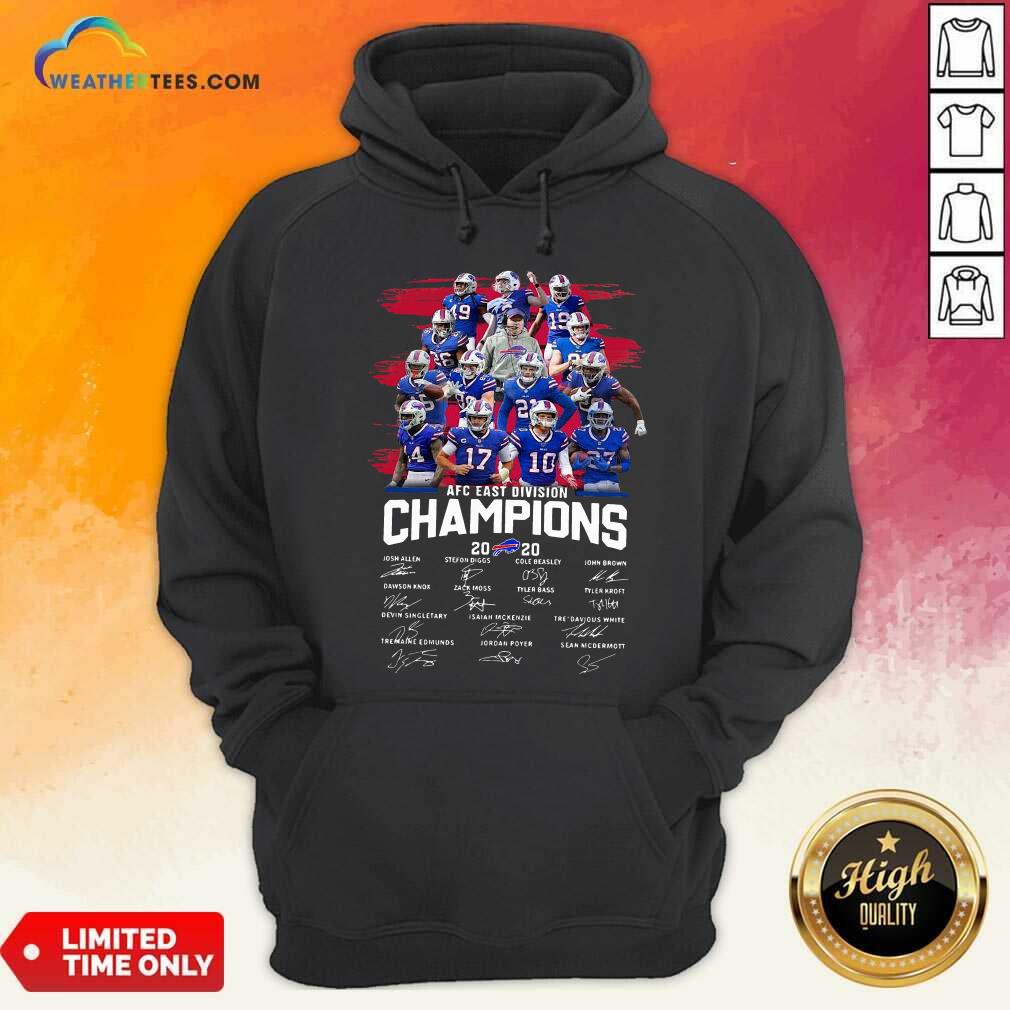 Buffalo Bills AFC East Division Champions Signatures Hoodie - Design By Weathertees.com