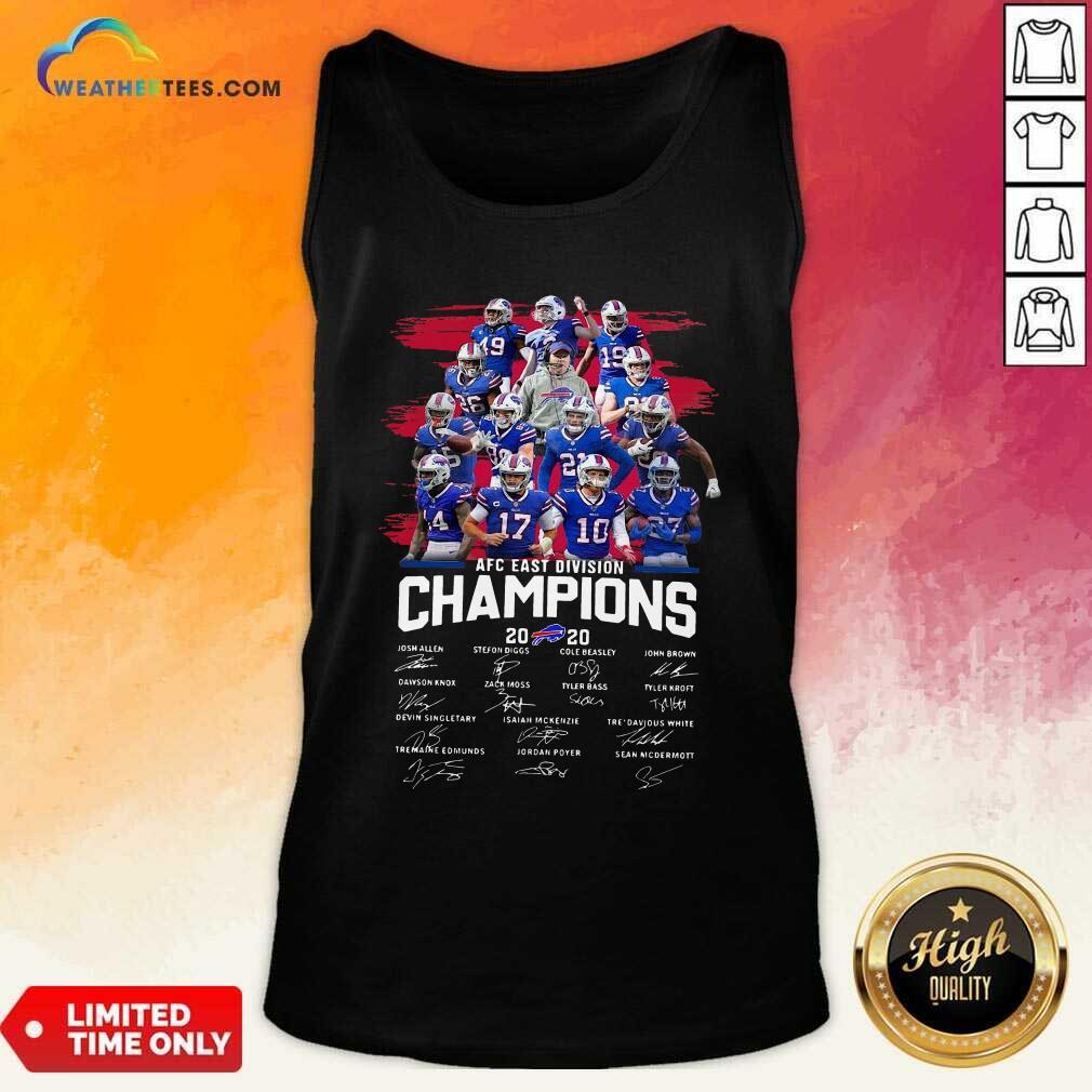 Buffalo Bills AFC East Division Champions Signatures Tank Top - Design By Weathertees.com