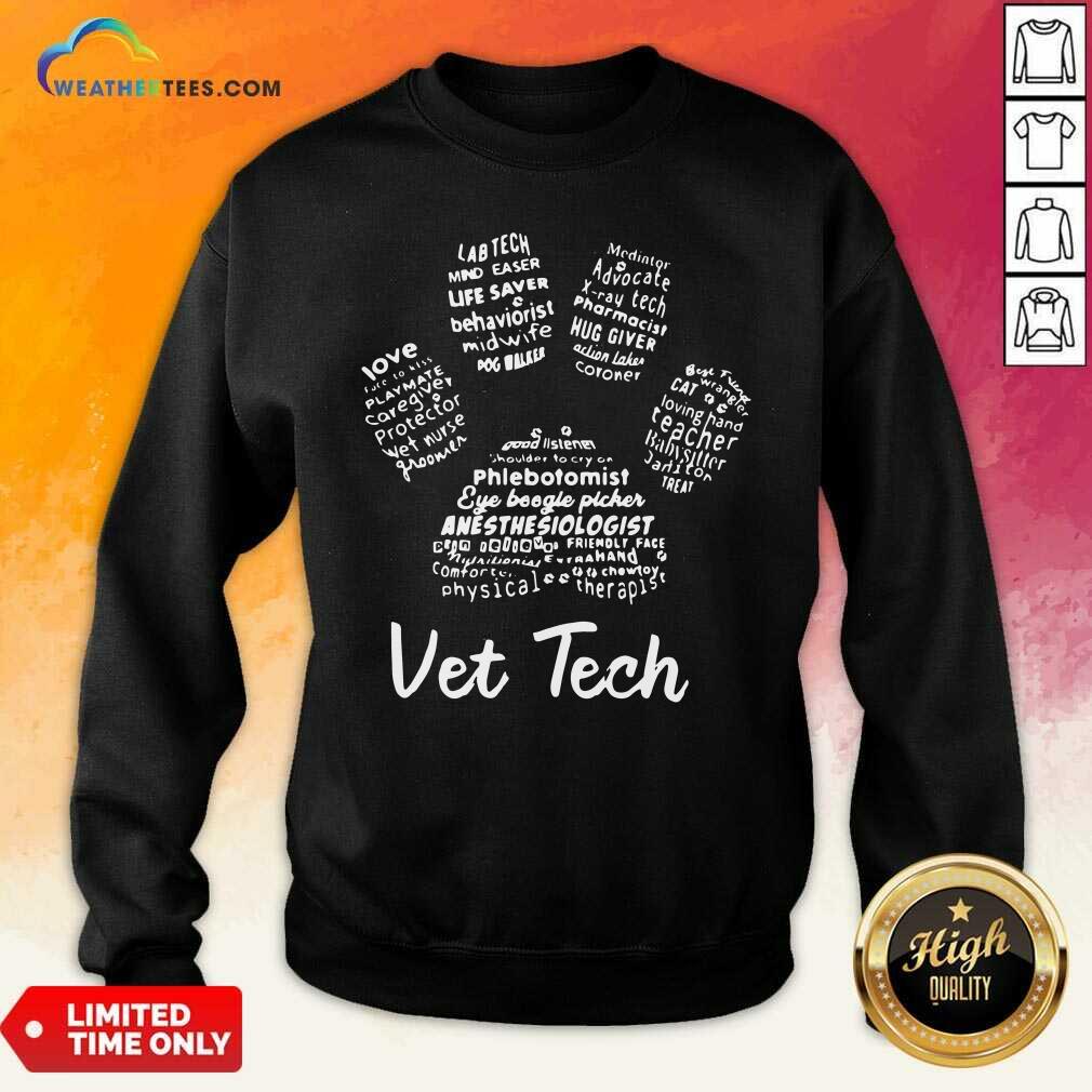 Vet Tech Paw Print Sweatshirt - Design By Weathertees.com