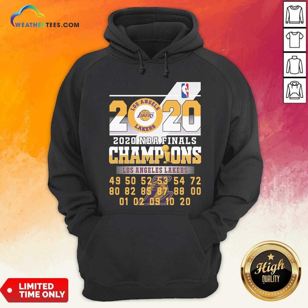 Los Angeles Lakers 2020 Nba Finals Champions 49 50 52 53 54 Hoodie - Design By Weathertees.com