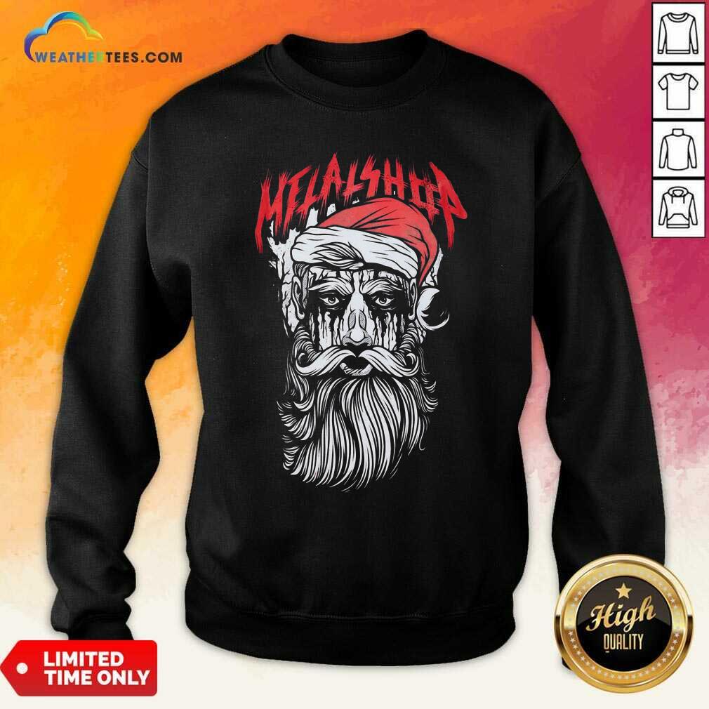 Metalshop Santa Merry Christmas Sweatshirt - Design By Weathertees.com