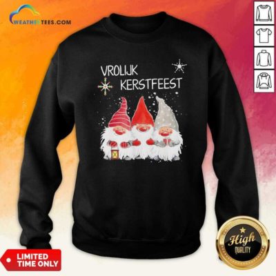 Gnomies Vrolijk Kerstfeest Christmas Sweatshirt - Design By Weathertees.com