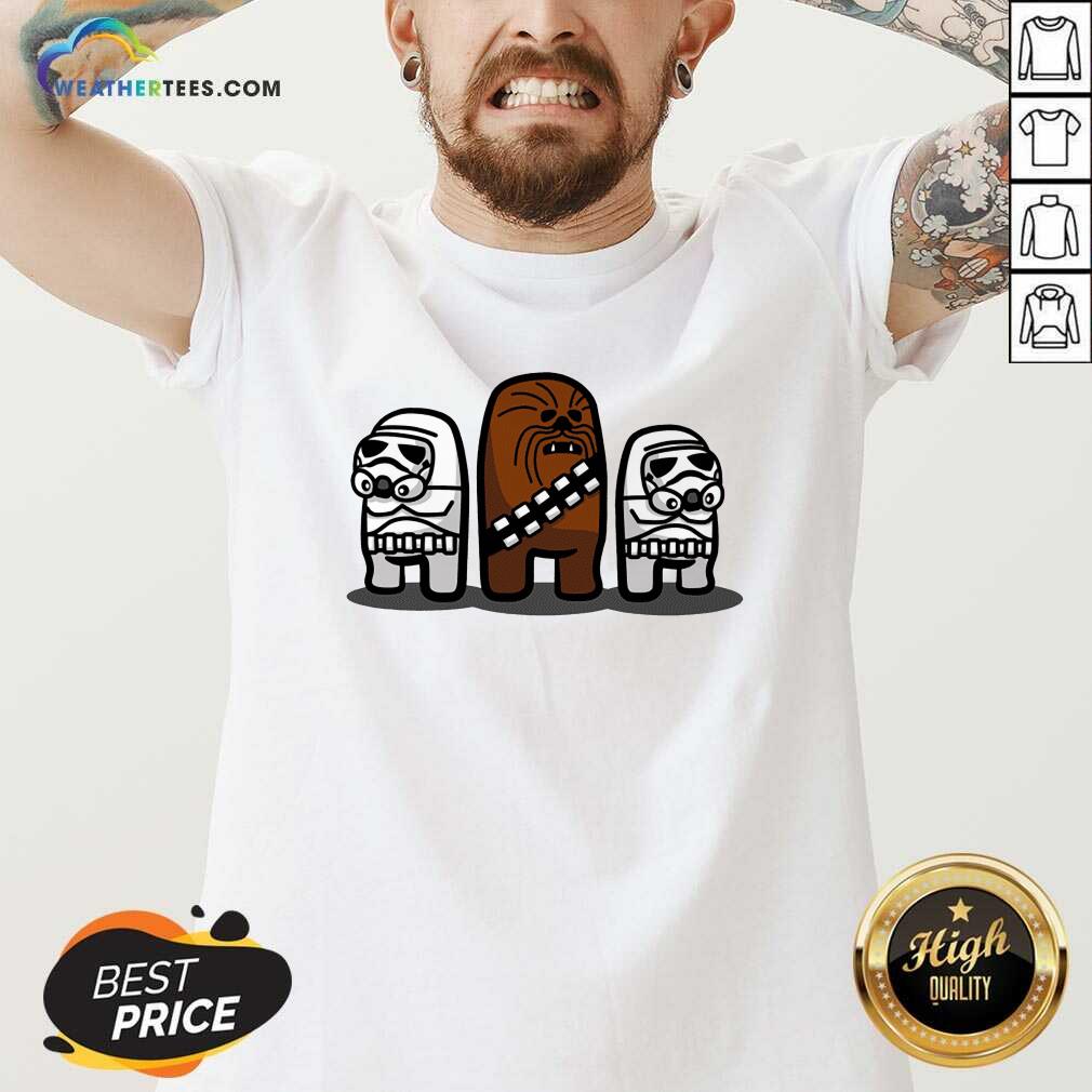 Cute Imposter Troopers Among Us V-neck - Design By Weathertees.com