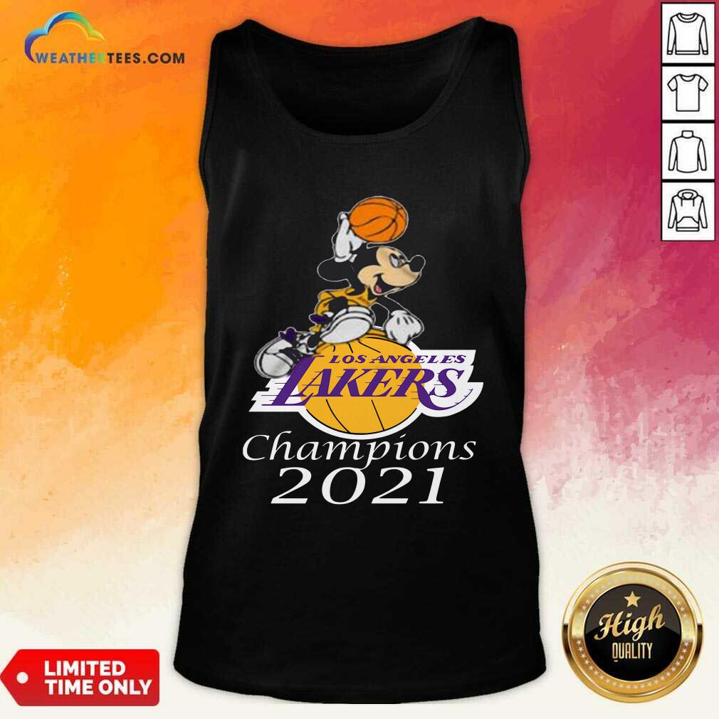  Mickey Mouse Los Angeles Lakers Champions 2021 Tank Top - Design By Weathertees.com