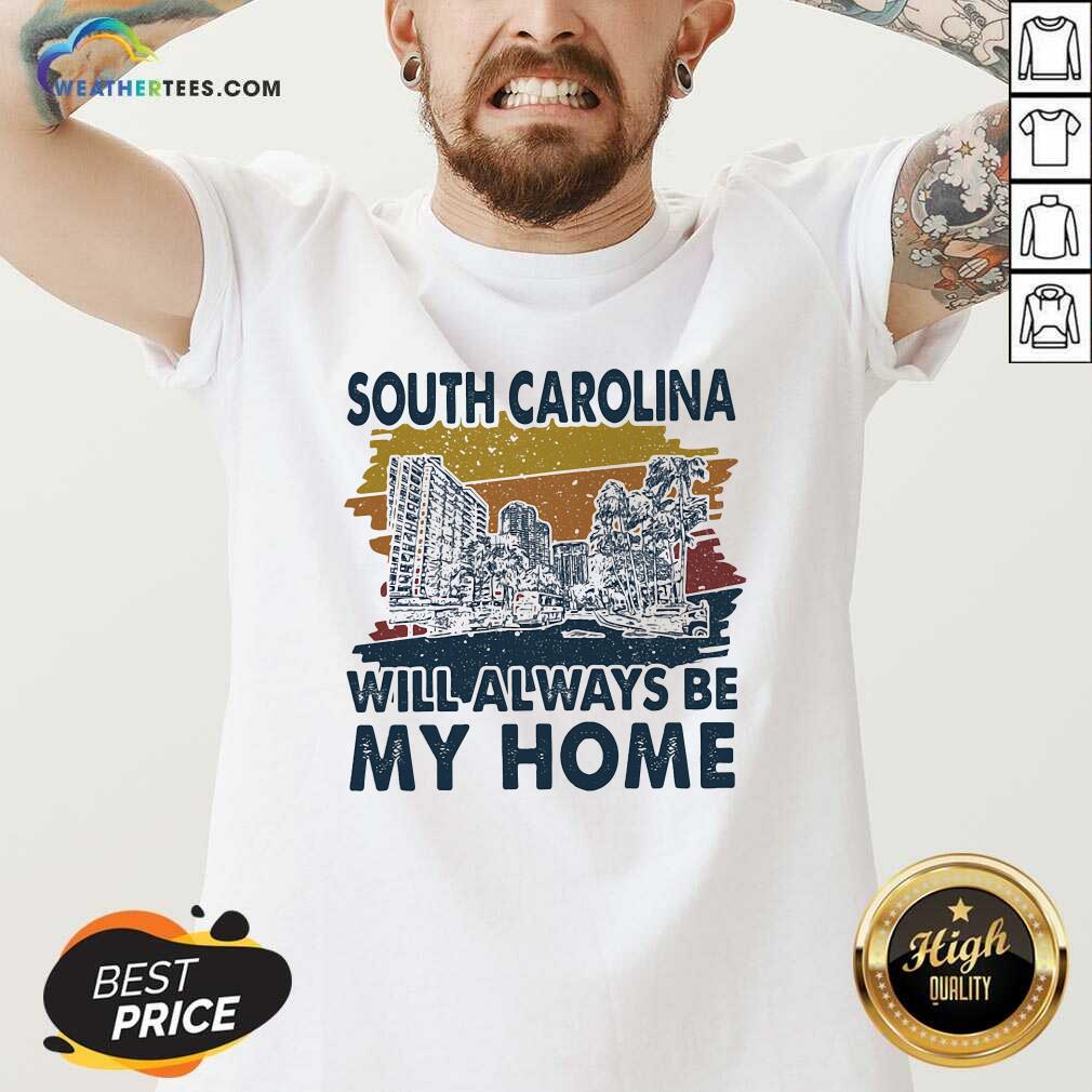 South Carolina Will Always Be My Home Vintage Retro V-neck - Design By Weathertees.com