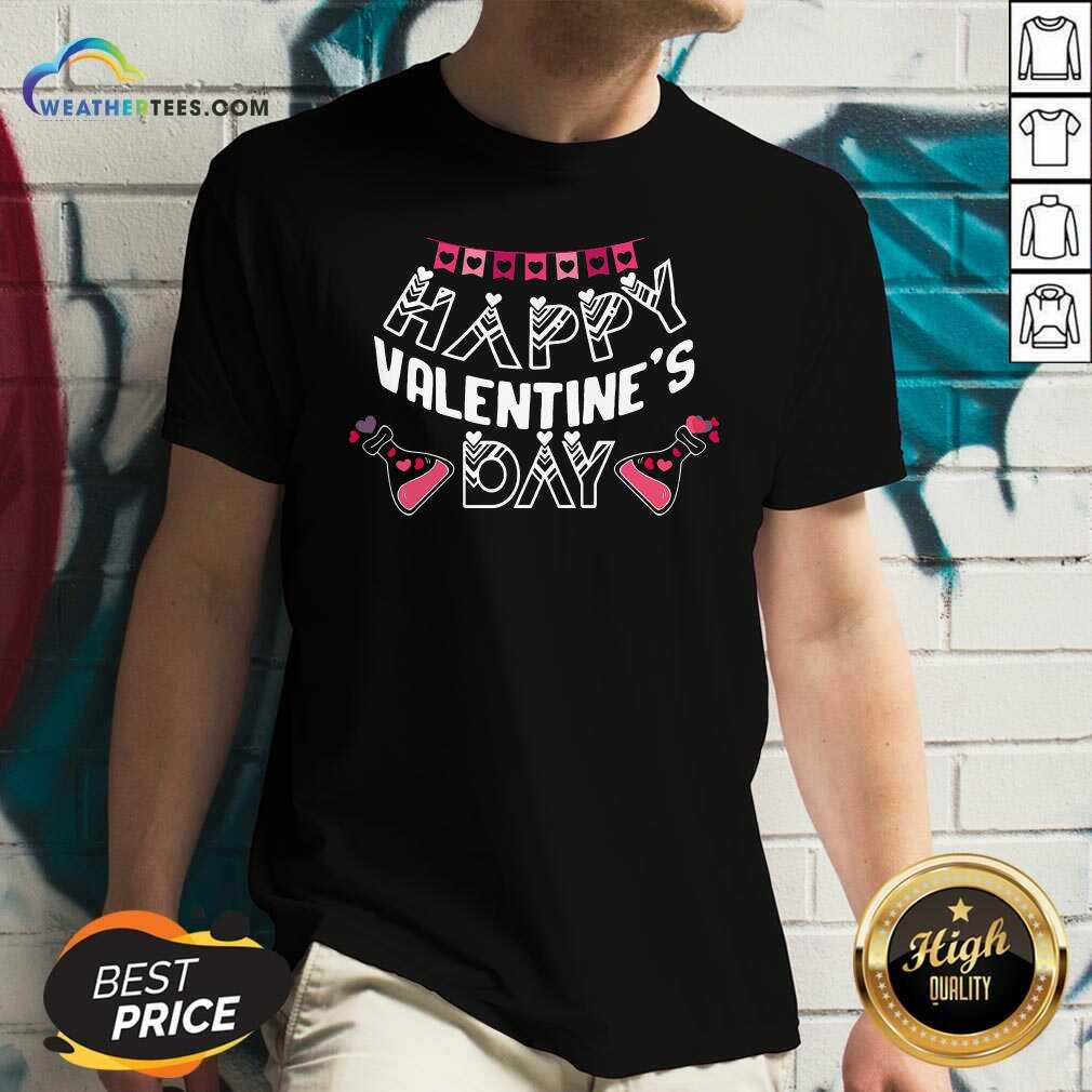 Happy Valentines Day V-neck - Design By Weathertees.com