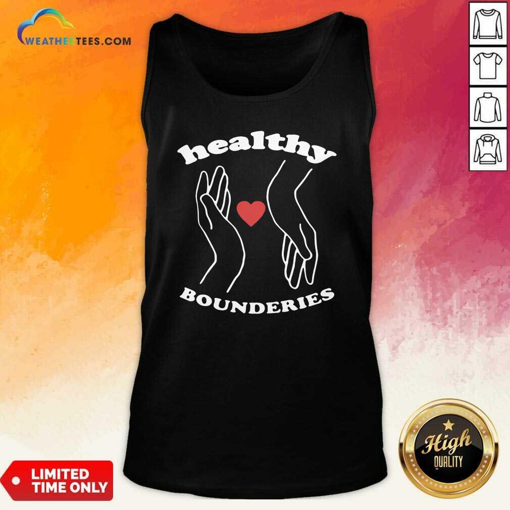 Healthy Boundaries Hand Heart Tank Top - Design By Weathertees.com