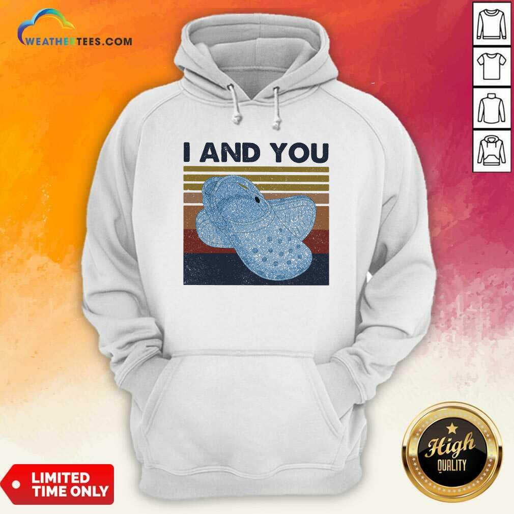 I And You Cross Vintage Retro Hoodie - Design By Weathertees.com