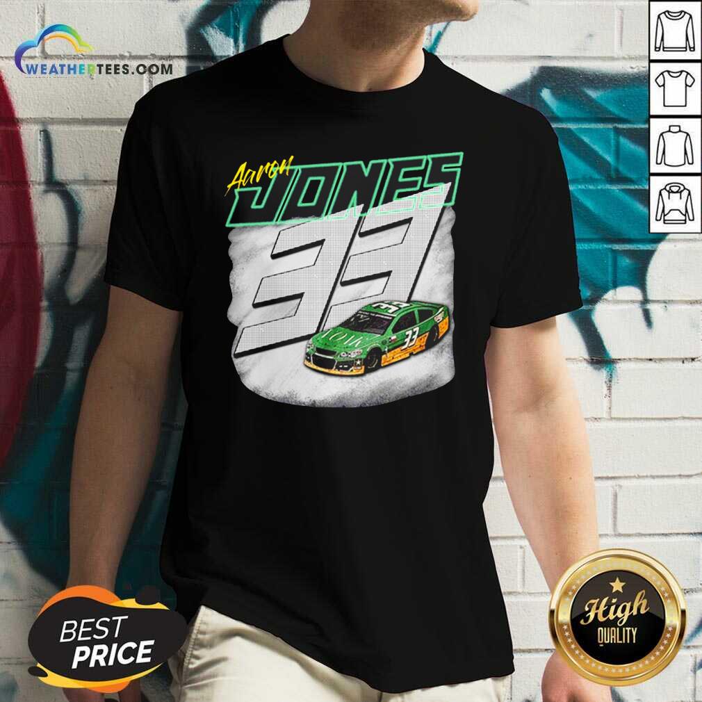 Aaron Jones Packers 33 Car V-neck - Design By Weathertees.com