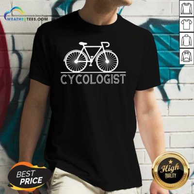 The Bicycle Cycologist V-neck - Design By Weathertees.com