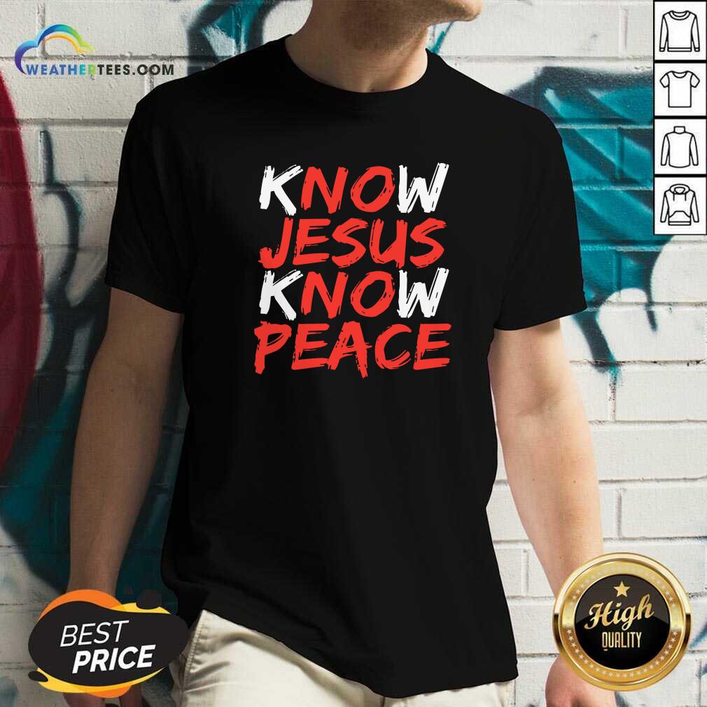 Know Jesus Know Peace V-neck - Design By Weathertees.com