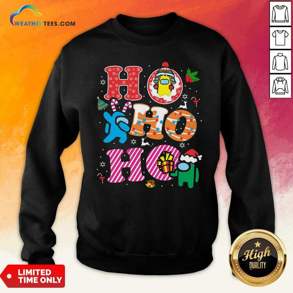 Imposter Among Us Ho Ho Ho Merry Christmas Sweatshirt - Design By Weathertees.com