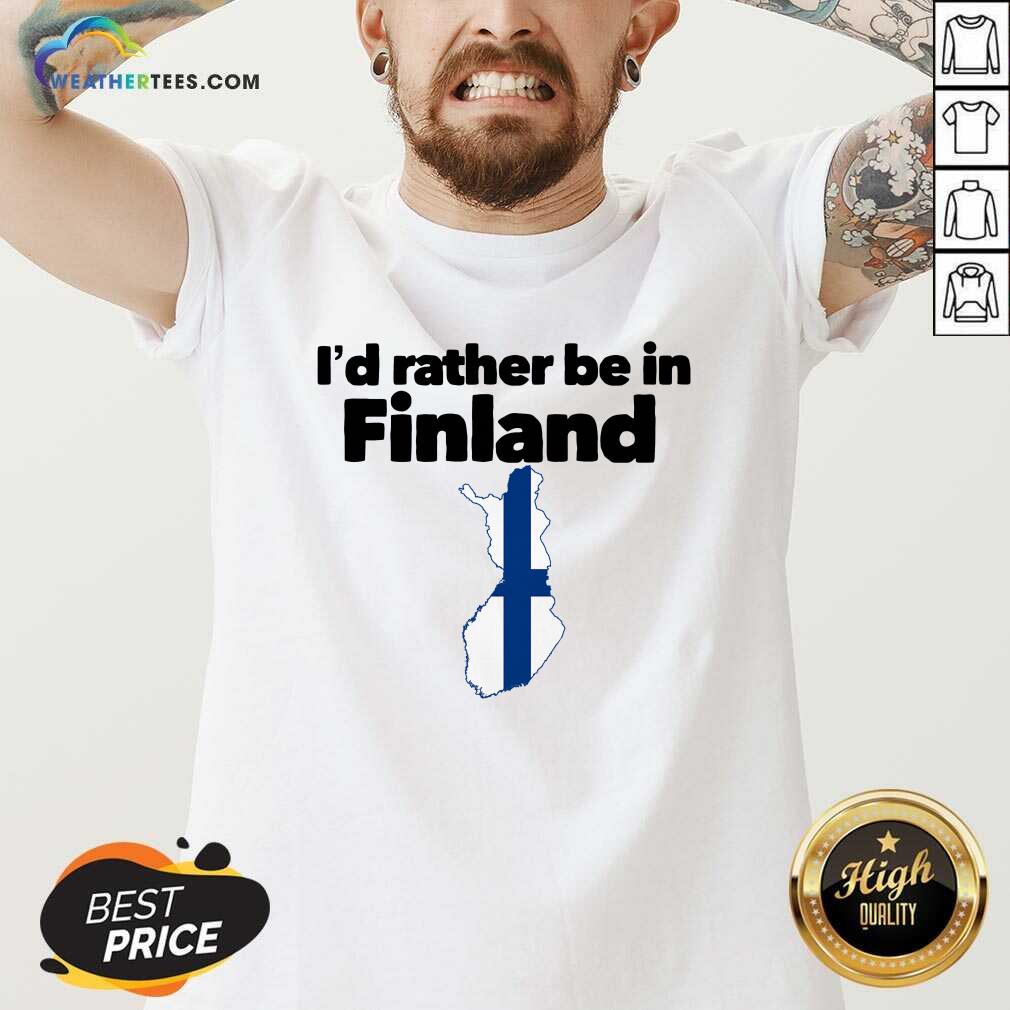 I’d Rather Be In Finland V-neck - Design By Weathertees.com
