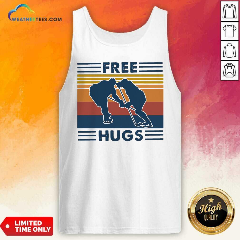 Free Hugs Vintage Retro Tank Top - Design By Weathertees.com