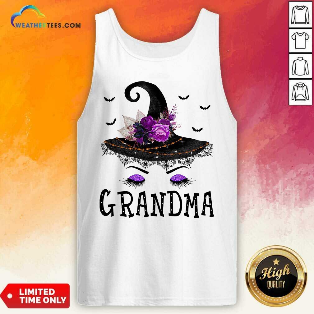 Grandma Witch Hat Halloween Tank Top - Design By Weathertees.com