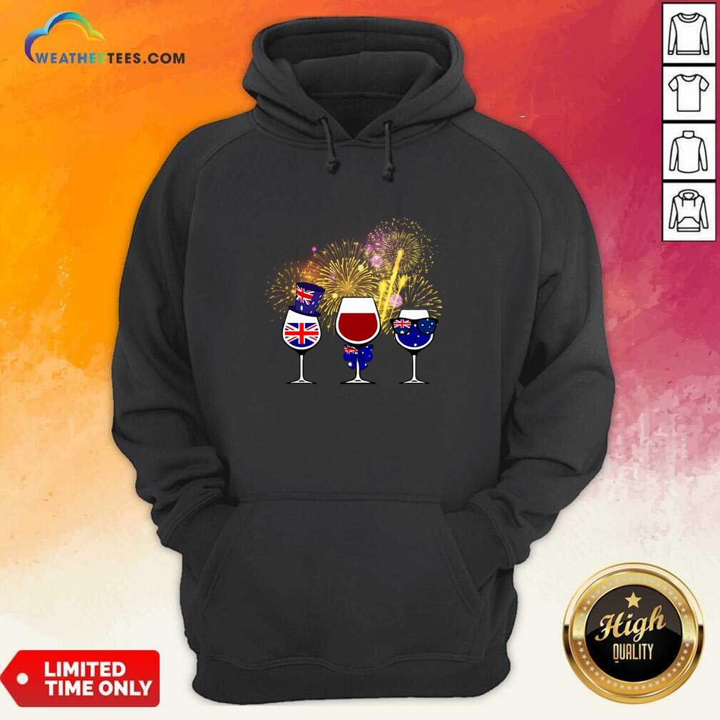 Three Wine England Flag Happy Hoodie - Design By Weathertees.com