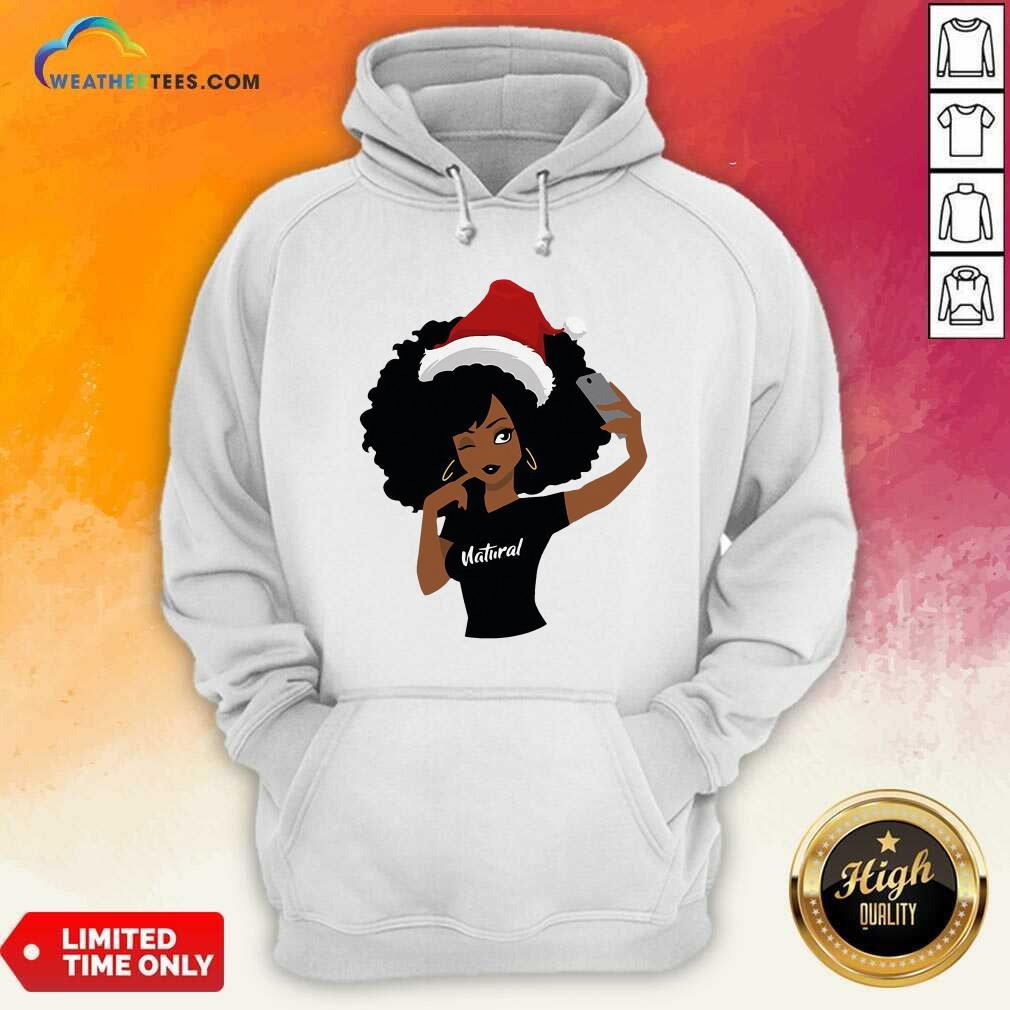 Black Girl Magic Natural Merry Christmas Hoodie - Design By Weathertees.com