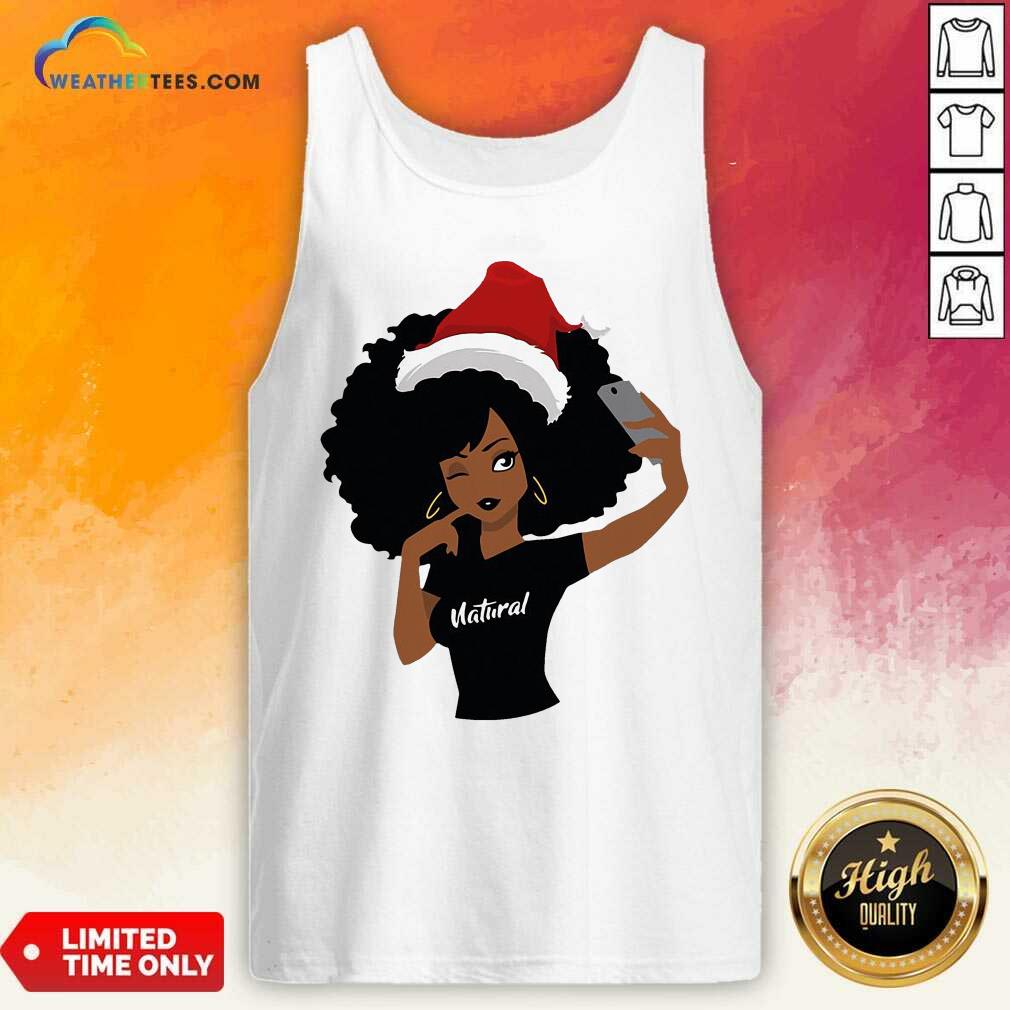 Black Girl Magic Natural Merry Christmas Tank Top - Design By Weathertees.com
