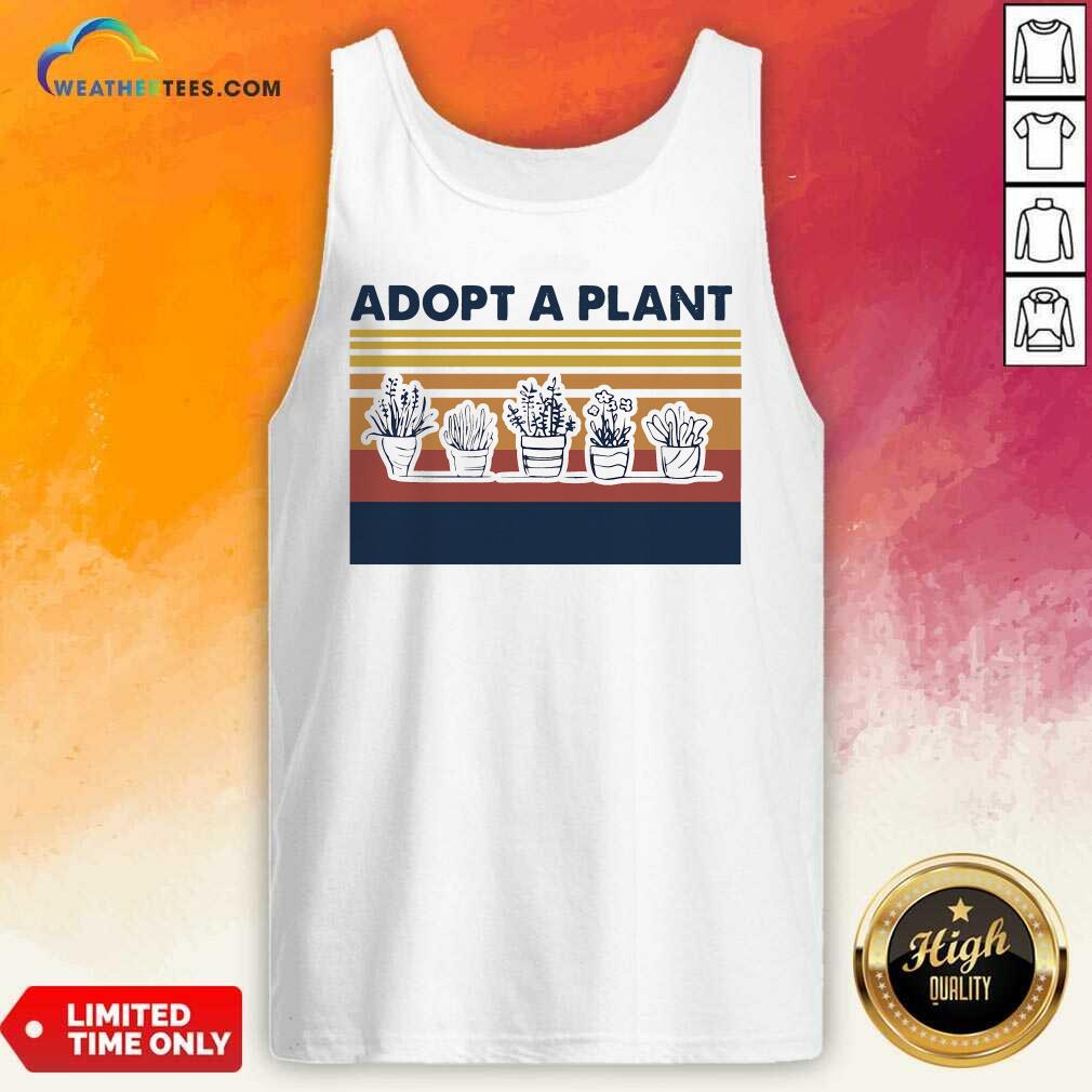 Adopt A Plant Vintage Retro Tank Top - Design By Weathertees.com