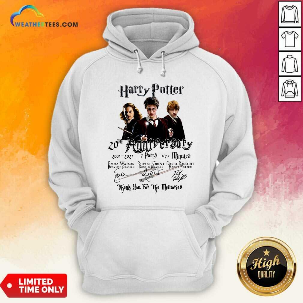 Harry Potter 20th Anniversary 2001 2021 7 Parts 1179 Minutes Signatures Hoodie - Design By Weathertees.com