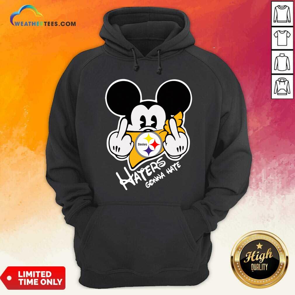 Mickey Mouse Face Mask Pittsburgh Steelers Fuck Haters Gonna Hate Hoodie - Design By Weathertees.com