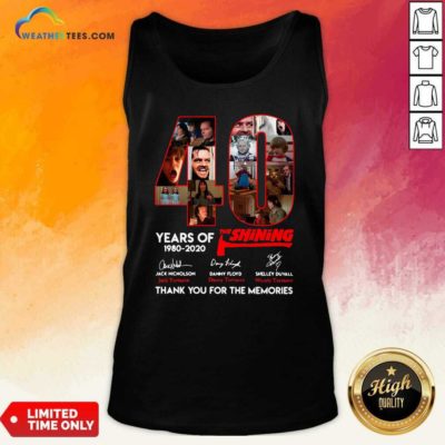 The Shining 40 Years Thank You For The Memories Signatures Tank Top - Design By Weathertees.com