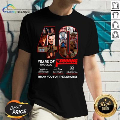 The Shining 40 Years Thank You For The Memories Signatures V-neck - Design By Weathertees.com