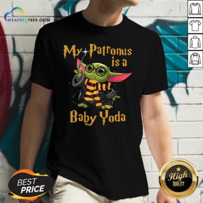 Baby Yoda My Patronus Is A V-neck - Design By Weathertees.com