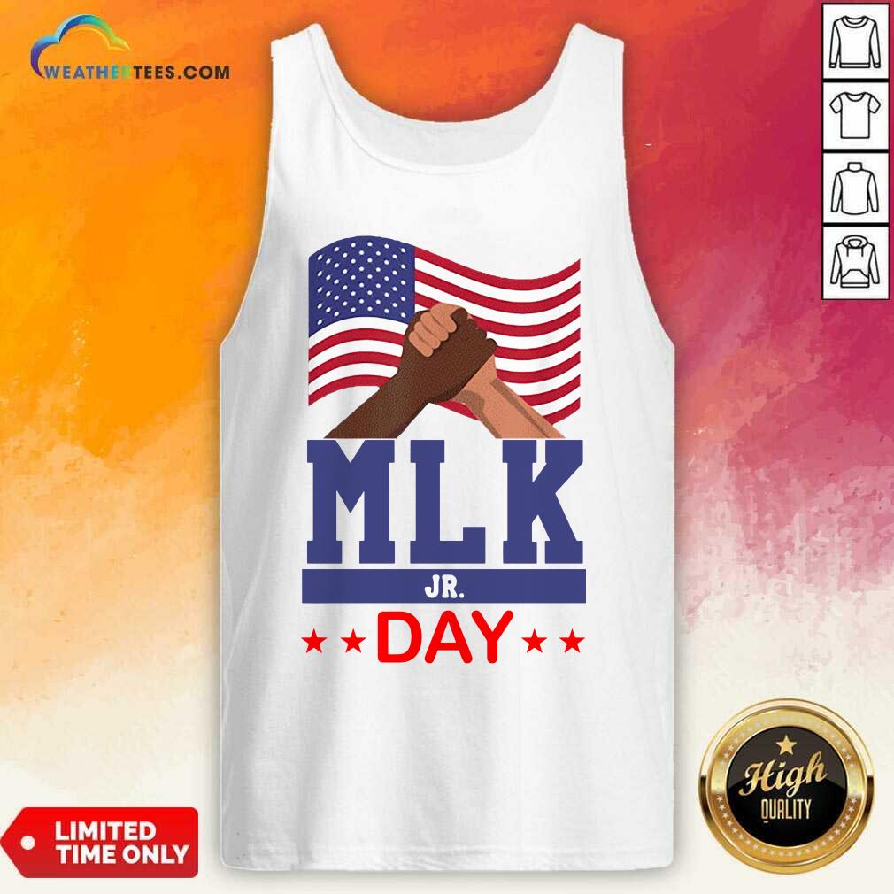American Flag Martin Luther King Jr Day MLK Fist Freedom Tank Top - Design By Weathertees.com