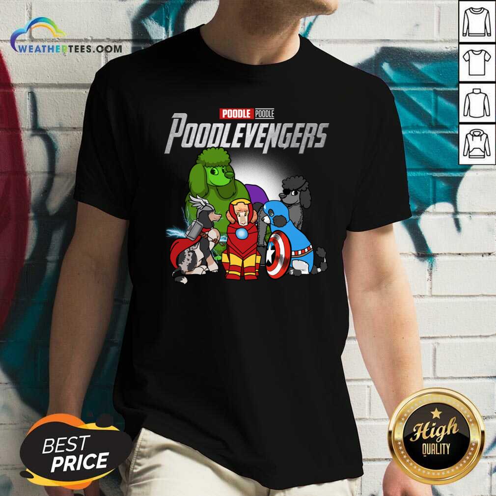 Poodle Marvel Avengers Poodlevengers V-neck - Design By Weathertees.com