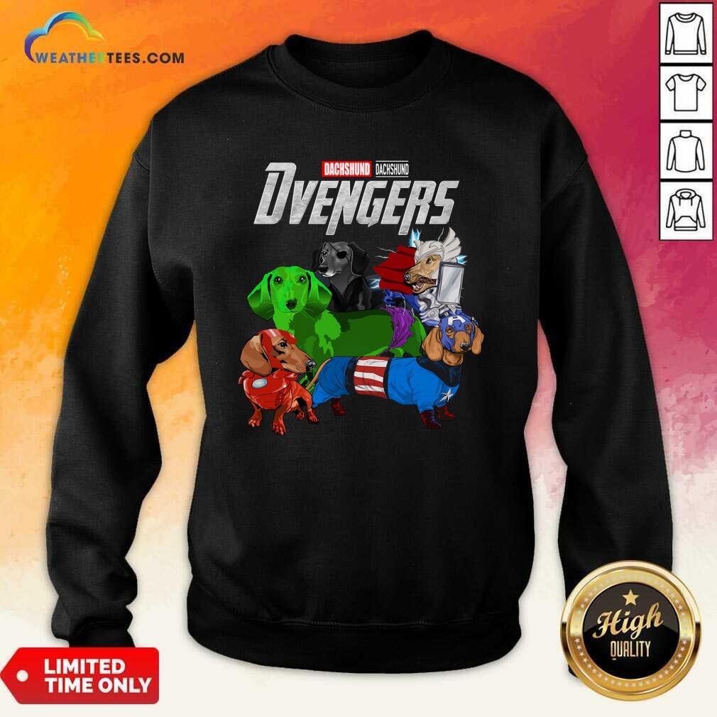 Avengers Dachshund Dvengers Sweatshirt - Design By Weathertees.com