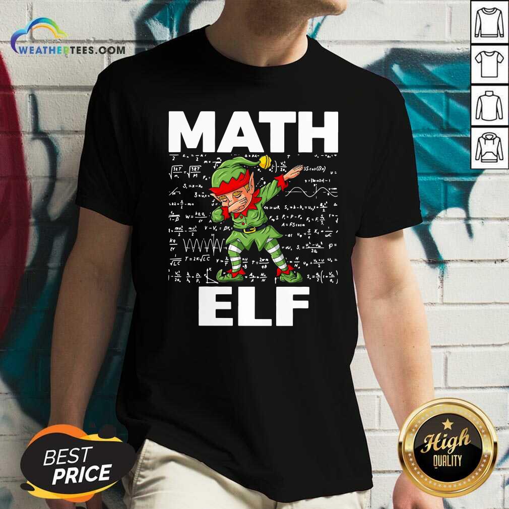 The Math Elf Dabbing 2021 V-neck - Design By Weathertees.com