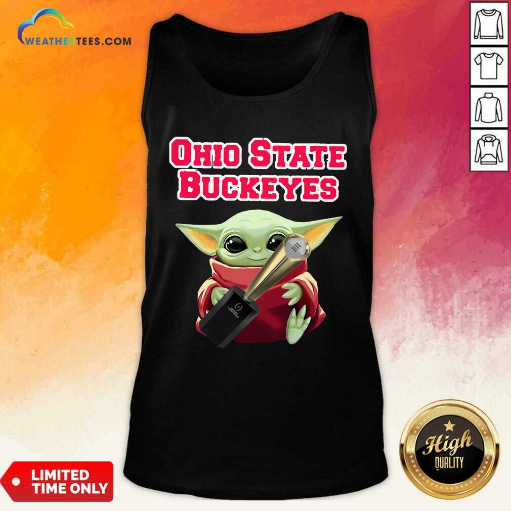 Baby Yoda Ohio State Buckeyes Tank Top - Design By Weathertees.com