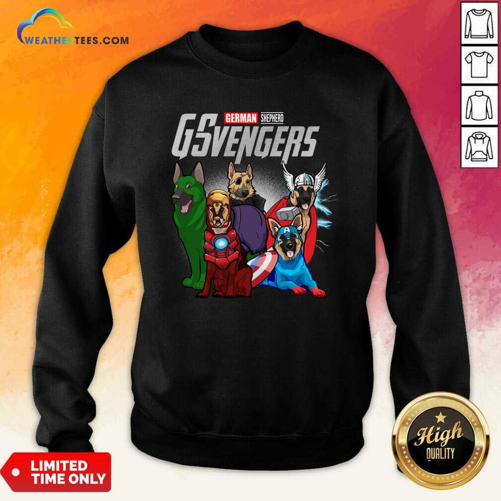 Marvel Avengers German Shepherd Gsvengers Sweatshirt - Design By Weathertees.com