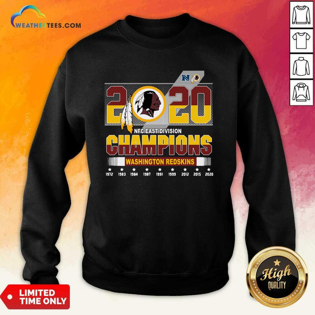 2020 NFC East Division Champions Washington Redskins Sweatshirt - Design By Weathertees.com