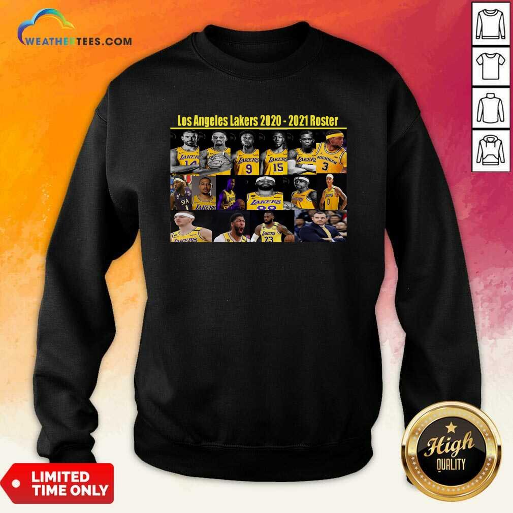 Los Angeles Lakers 2020 2021 Roster Sweatshirt - Design By Weathertees.com